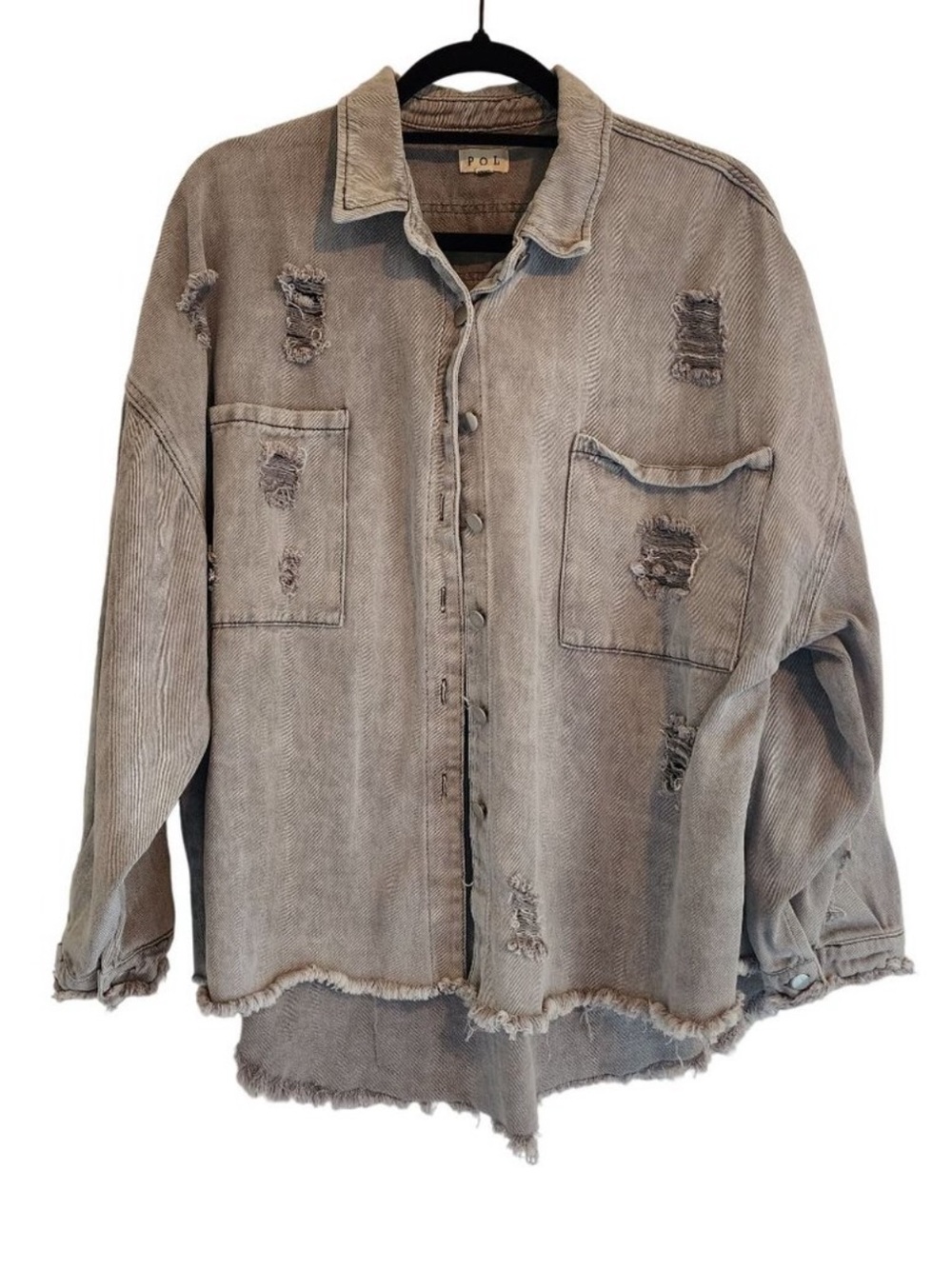 POL distressed denim jacket